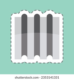 Sticker line cut Steel Sheet. related to Building Material symbol. simple design editable. simple illustration