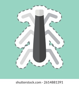Sticker line cut Stonefly. related to Insects symbol. design editable