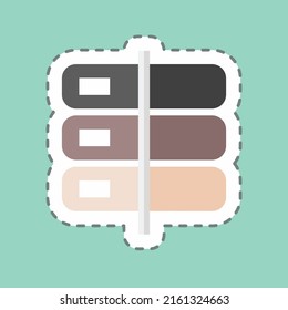 Sticker line cut Storage. suitable for Mobile Apps symbol. simple design editable. design template vector. simple symbol illustration