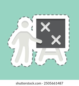 Sticker line cut Strategy. related to Choice symbol. simple illustration