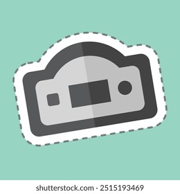 Sticker line cut Surface Roughness Tester. related to Measuring symbol. simple illustration
