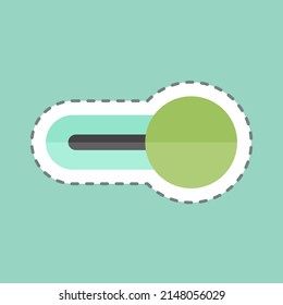 Sticker line cut Switch On. suitable for web interface symbol. simple design editable. design template vector. simple symbol illustration