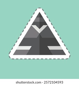 Sticker line cut Tent. related to Native American symbol. design editable