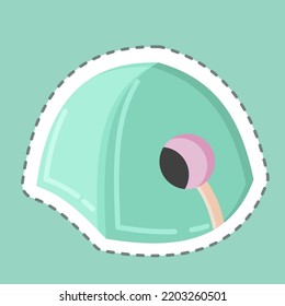 Sticker line cut Tent. suitable for education symbol. simple design editable. design template vector. simple illustration