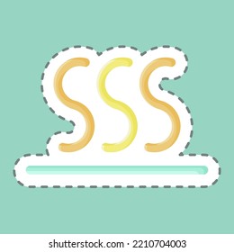 Sticker line cut Thermal Balance. suitable for sportswear symbol. simple design editable. design template vector. simple illustration