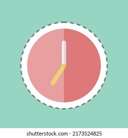 Sticker line cut Timelapse. suitable for Photo Editing symbol. simple design editable. design template vector. simple symbol illustration