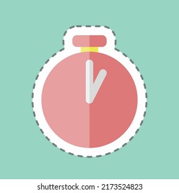 Sticker line cut Timer. suitable for Photo Editing symbol. simple design editable. design template vector. simple symbol illustration
