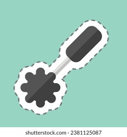 Sticker line cut Toilet Brush 2. related to Cleaning symbol. simple design editable. simple illustration