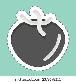 Sticker line cut Tomato. related to Fruit and Vegetable symbol. simple design editable. simple illustration