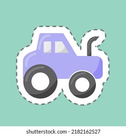 Tractor de corte de línea de pegamento. adecuado para el símbolo Educación. diseño simple editable. vector de plantilla de diseño. ilustración simple