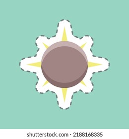 Sticker line cut Travel. suitable for education. simple design editable. design template vector. simple illustration