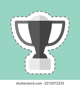 Sticker line cut Trophy. related to Equestrian Sport symbol. design editable