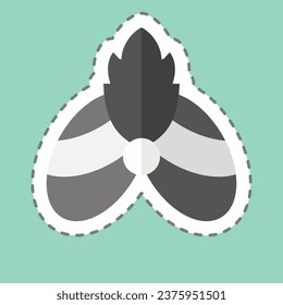 Sticker line cut Turban 2. related to India symbol. simple design editable. simple illustration