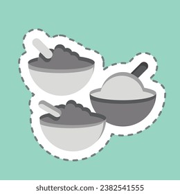Sticker line cut Turkish Spices. related to Turkey symbol. simple design editable. simple illustration
