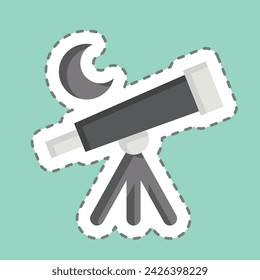 Sticker line cut Unique Ideas. related to Creative Concept symbol. simple design editable. simple illustration