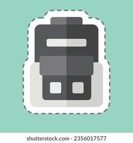 Sticker line cut Utility Bags. related to Camping symbol. simple design editable. simple illustration