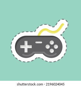 Sticker line cut Video Game. suitable for education symbol. simple design editable. design template vector. simple illustration