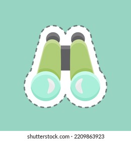 Visión de corte de línea adhesiva. adecuado para el símbolo Startup. diseño simple editable. vector de plantilla de diseño. ilustración simple