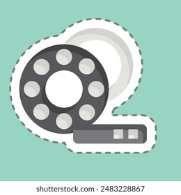 Sticker line cut Wheel Bearings. related to Car Maintenance symbol. simple illustration