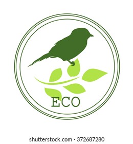 Sticker or logo for organic products, when you create or that are not growing chemicals and other harmful substances have been applied