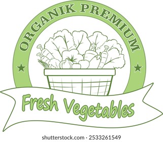 Aufkleber Logo eines Gemüsehandels