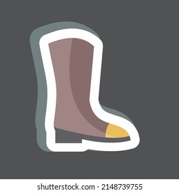 Largos botes de pegatinas. adecuado para el símbolo Spring. diseño simple editable. vector de plantilla de diseño. ilustración de símbolo simple