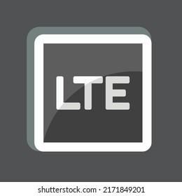 Sticker LTE. suitable for Mobile Apps symbol. simple design editable. design template vector. simple symbol illustration