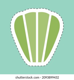 Sticker Madeleines - Line Cut - Simple illustration,Editable stroke,Design template vector, Good for prints, posters, advertisements, announcements, info graphics, etc.