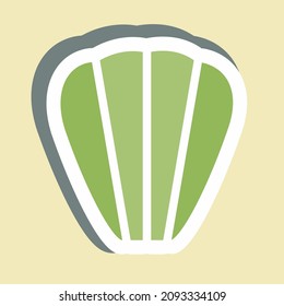 Madeleines de pegatinas - Ilustración simple,Acto editable,Vector de plantillas de diseño, Buena para impresiones, afiches, anuncios, anuncios, gráficos de información, etc.