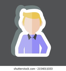 Hombre pegajoso. adecuado para el símbolo de fiesta. diseño simple editable. vector de plantilla de diseño. ilustración de símbolo simple