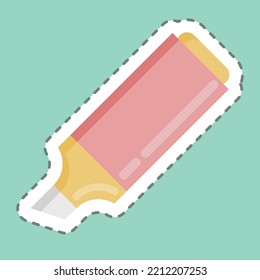 Sticker Marker. suitable for Paint Art Tools symbol. simple design editable. design template vector. simple illustration