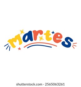 Sticker Martes Philippines languange day. vector illustration