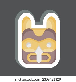 Sticker Mask 2. related to American Indigenous symbol. simple design editable