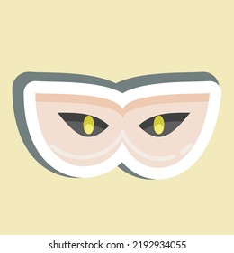 Sticker Masquerade. suitable for Halloween symbol. simple design editable. design template vector. simple illustration
