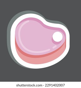 Sticker Meat. related to Eid Al Adha symbol. simple design editable. simple illustration