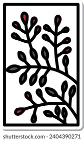 Sticker mini hanafuda Fuzuki Hagi July Hagi dregs