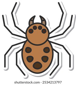 Sticker mini insect single item icon jumping spider