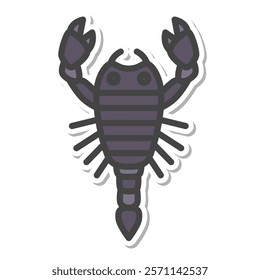 Sticker mini insect single item icon scorpion