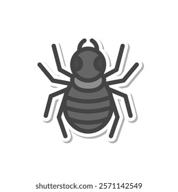 Sticker mini insect single item icon spider