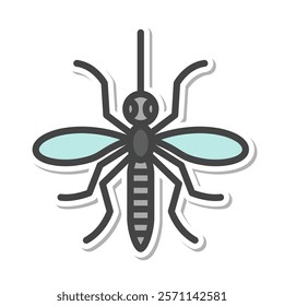 Sticker mini insect single item icon mosquito