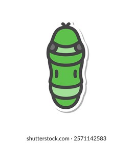 Sticker mini insect single item icon caterpillar