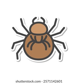 Sticker mini insect single item icon mite
