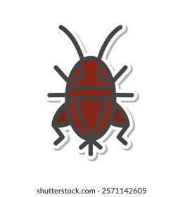 Sticker mini insect single item icon cricket