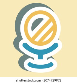 Sticker Mirror 1 - Simple illustration, Editable stroke, Design template vector, Good for prints, posters, advertisements, announcements, info graphics, etc.