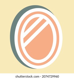 Espejo adhesivo 3 - Ilustración simple, trazo editable, vector de plantilla de diseño, bueno para impresiones, carteles, anuncios, anuncios, gráficos de información, etc.