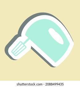 Sticker Mixer - Simple illustration,Editable stroke,Design template vector, Good for prints, posters, advertisements, announcements, info graphics, etc.