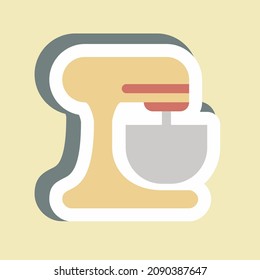 Sticker Mixer - Simple illustration,Editable stroke,Design template vector, Good for prints, posters, advertisements, announcements, info graphics, etc.