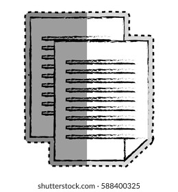 sticker monochrome blurred of document file