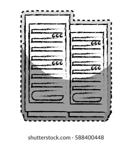 sticker monochrome blurred of tower server