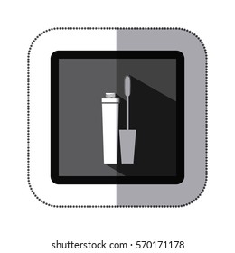 sticker monochrome square with eyeliner